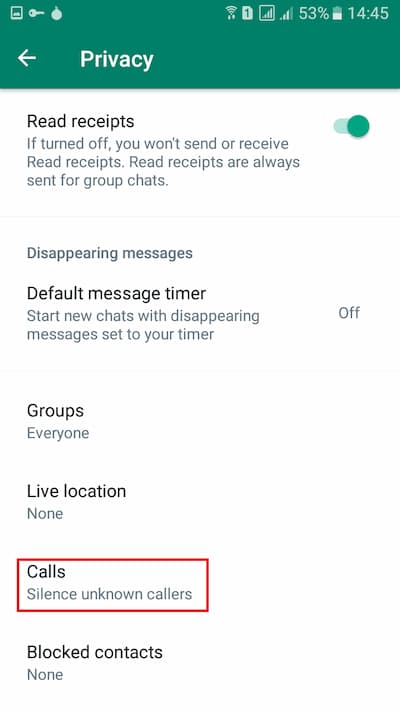 Tap Calls Privacy Whatsapp