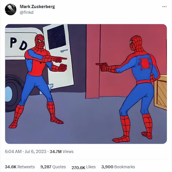 Zuckerberg Twitter Spiderman Meme